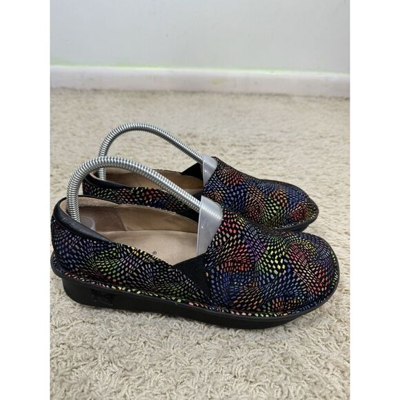 Alegria Debra Viewmaster Swirl Rainbow Leather Comfort Clogs Size EURO 38 US 7.5 - Picture 4 of 16
